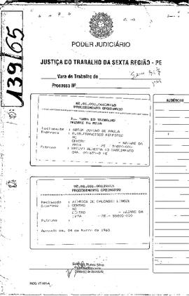 Dissídio Individual Nº 139/65