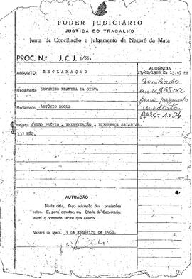 Dissídio Individual Nº 01/66