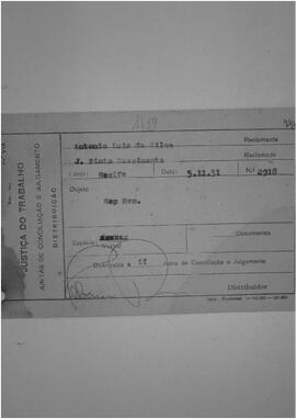Dissídio Individual  N° 1459/51