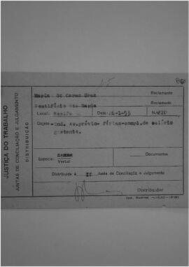 Dissídio Individual  N° 105/53