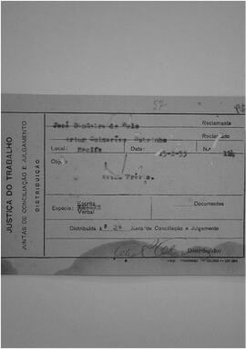 Dissídio Individual  N° 57/53