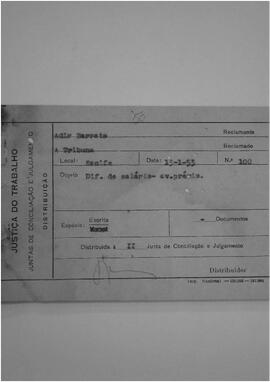 Dissídio Individual  N° 50/53