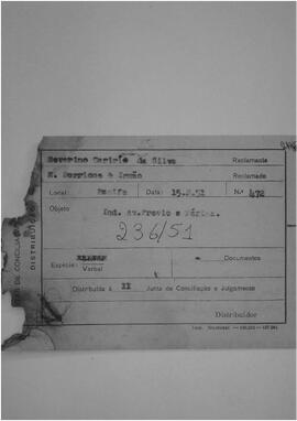 Dissídio Individual  N° 236/51