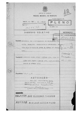 Dissídio Coletivo N° 04/86.3