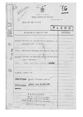 Dissídio Coletivo N° 37/91