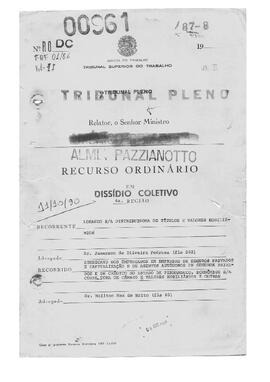 Dissídio Coletivo N° 01/86.2