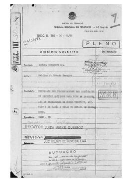Dissídio Coletivo N° 01/88