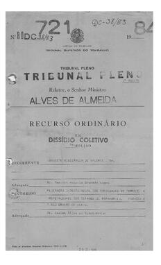 Dissídio Coletivo N° 38/83.v1
