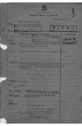 Dissidio coletivo Nº 07/84