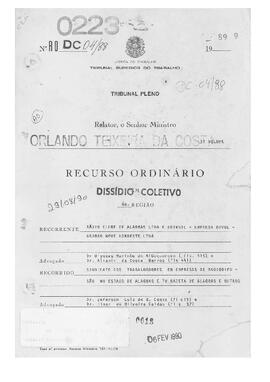 Dissídio Coletivo N° 04/88.3