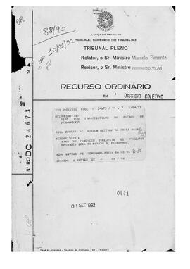 Dissídio Coletivo N° 88/90