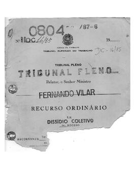 Dissídio Coletivo Nº 16/85.4