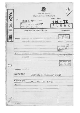 Dissídio Coletivo N° 07/86.2