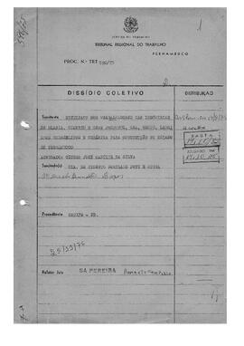 Dissídio Coletivo Nº 596/75