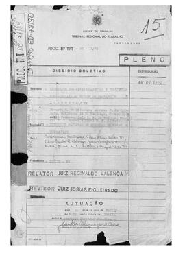 Dissídio Coletivo N° 71/89.1