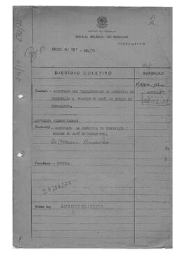 Dissídio Coletivo Nº 692/75