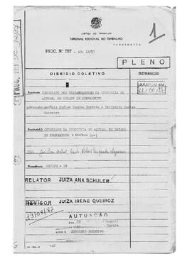 Dissídio Coletivo N° 12/87