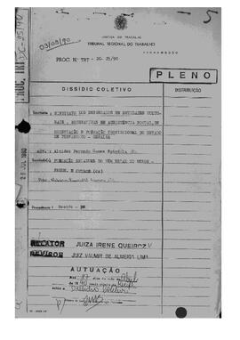Dissídio Coletivo N° 25/90